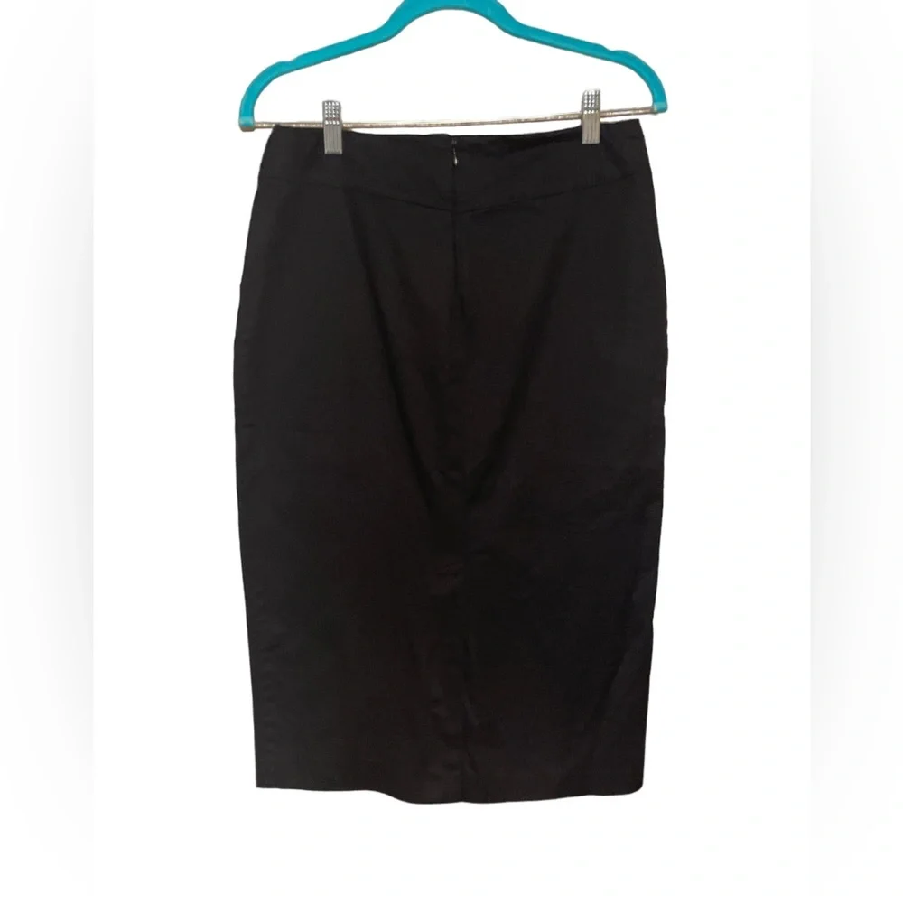 New York & Company 7th Avenue Suiting Collection Women Size 4 Black Pencil Skirt - Picture 4 of 5